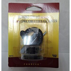 Panacea Jumbo Swag Ceiling Hooks Hang Plants Crochets 8612, BLACK w/ Hardware